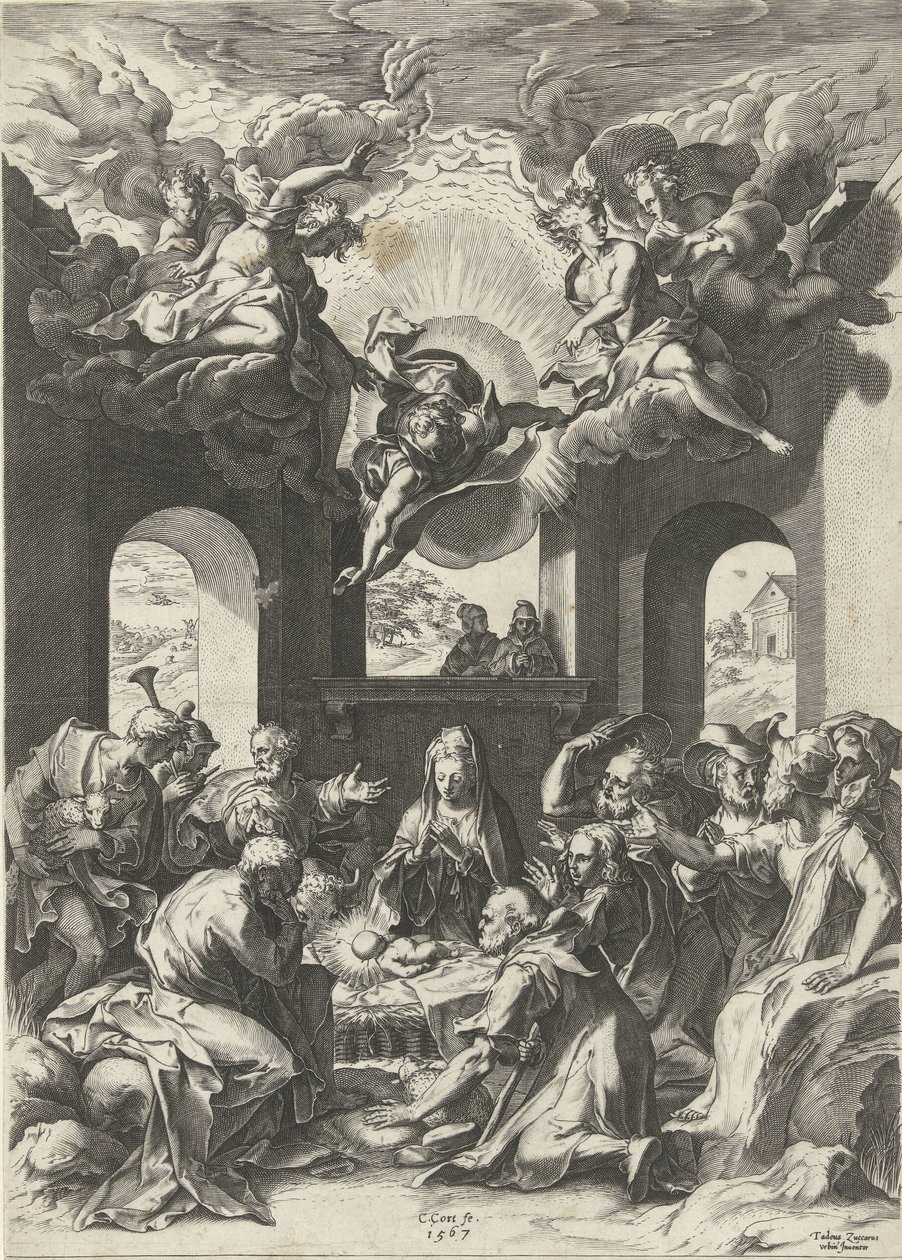 Adoration des bergers - Cornelis Cort