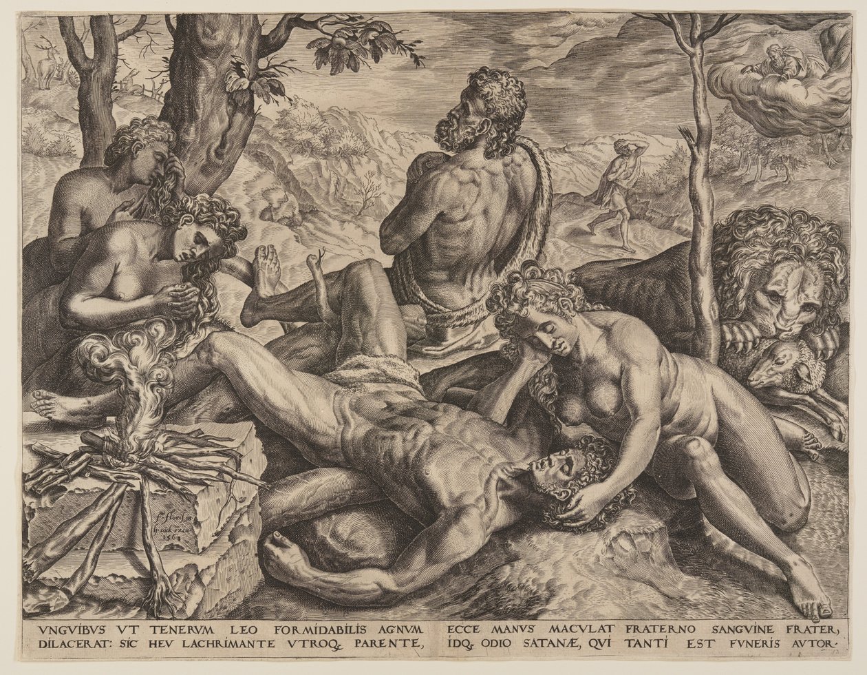 Adam et Eve se lamentent sur la mort d