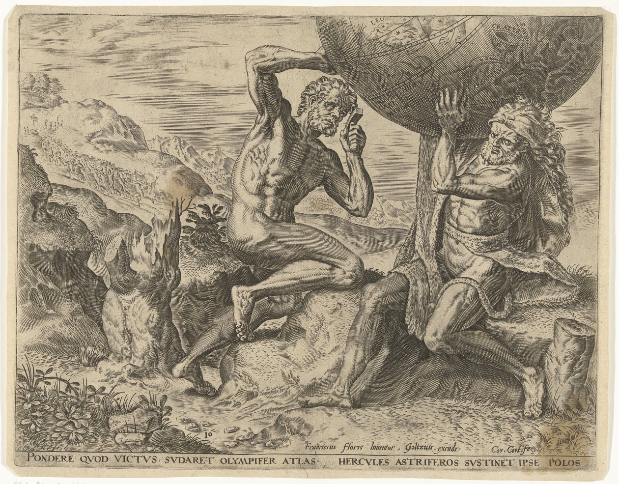 Hercule portant le globe pour Atlas - Cornelis Cort
