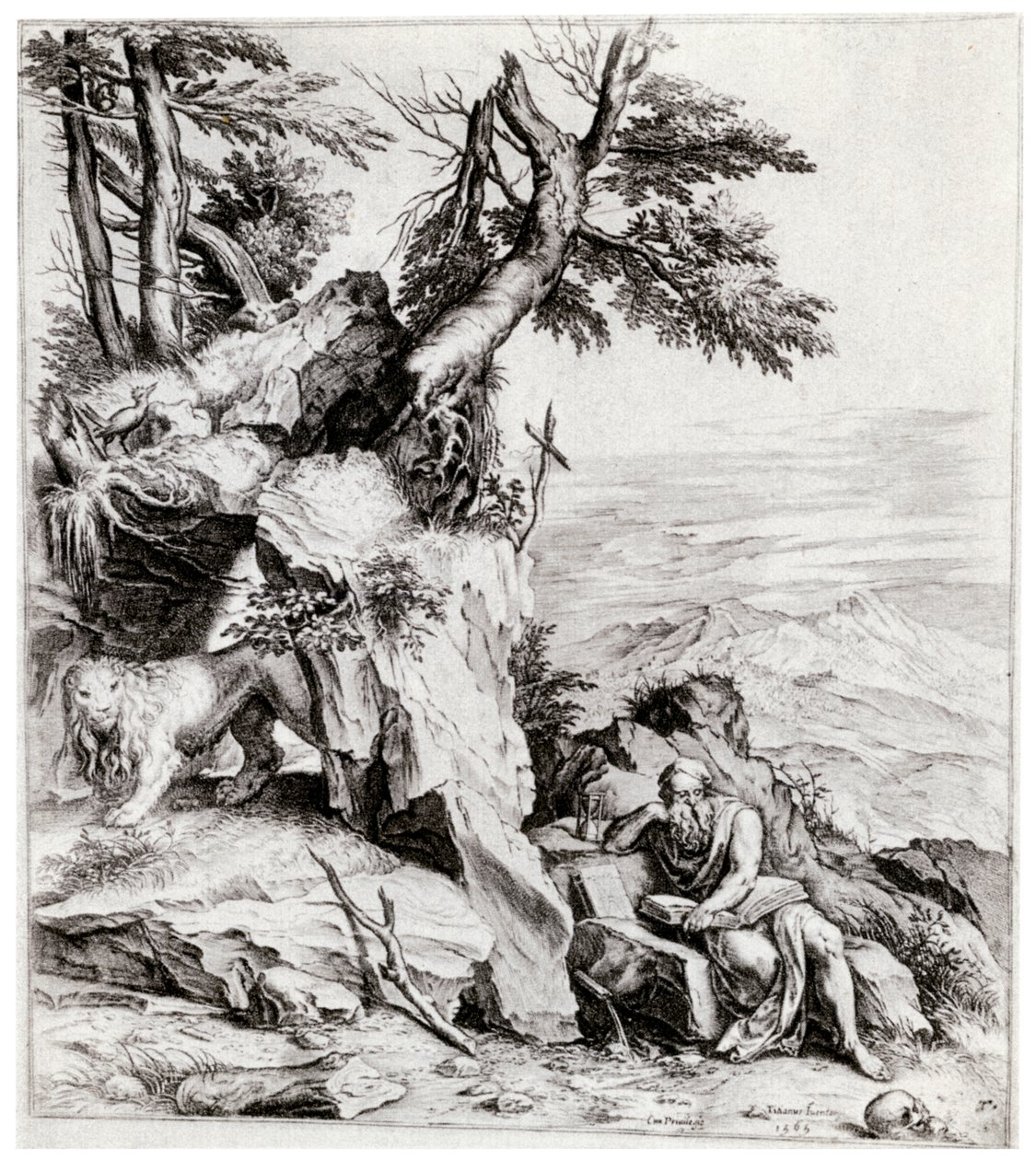 Paysage avec Saint Jérôme, 16ème siècle, 1937 - Cornelis Cort