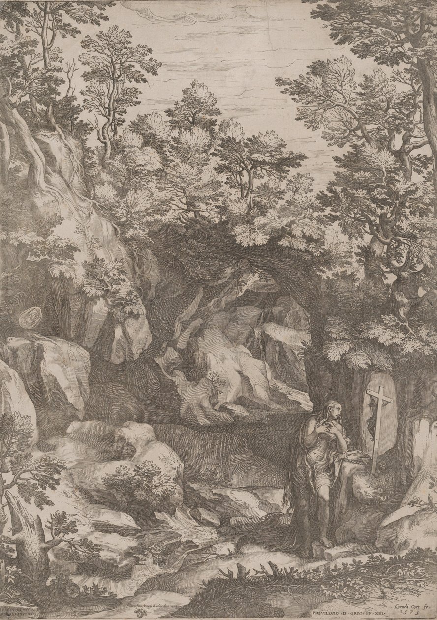 Marie-Madeleine Repentante dans le Désert - Cornelis Cort