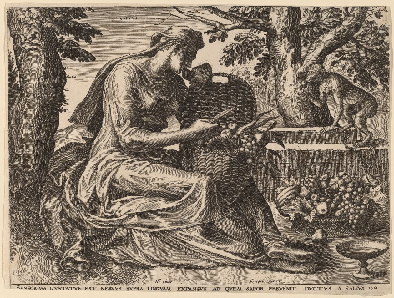Gustus - Cornelis Cort after Frans Floris I