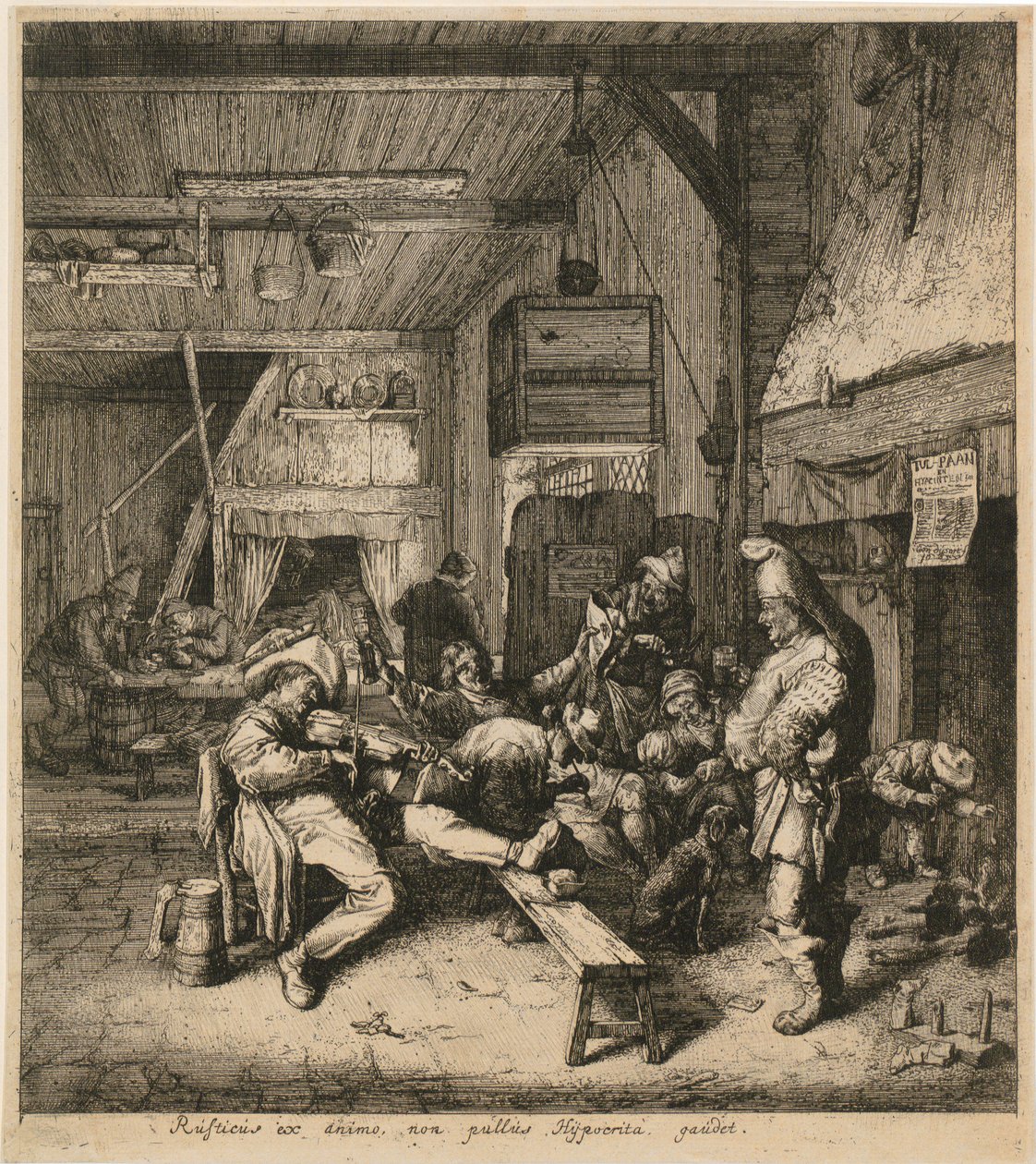 Joueur de violon dans une auberge - Cornelis Dusart