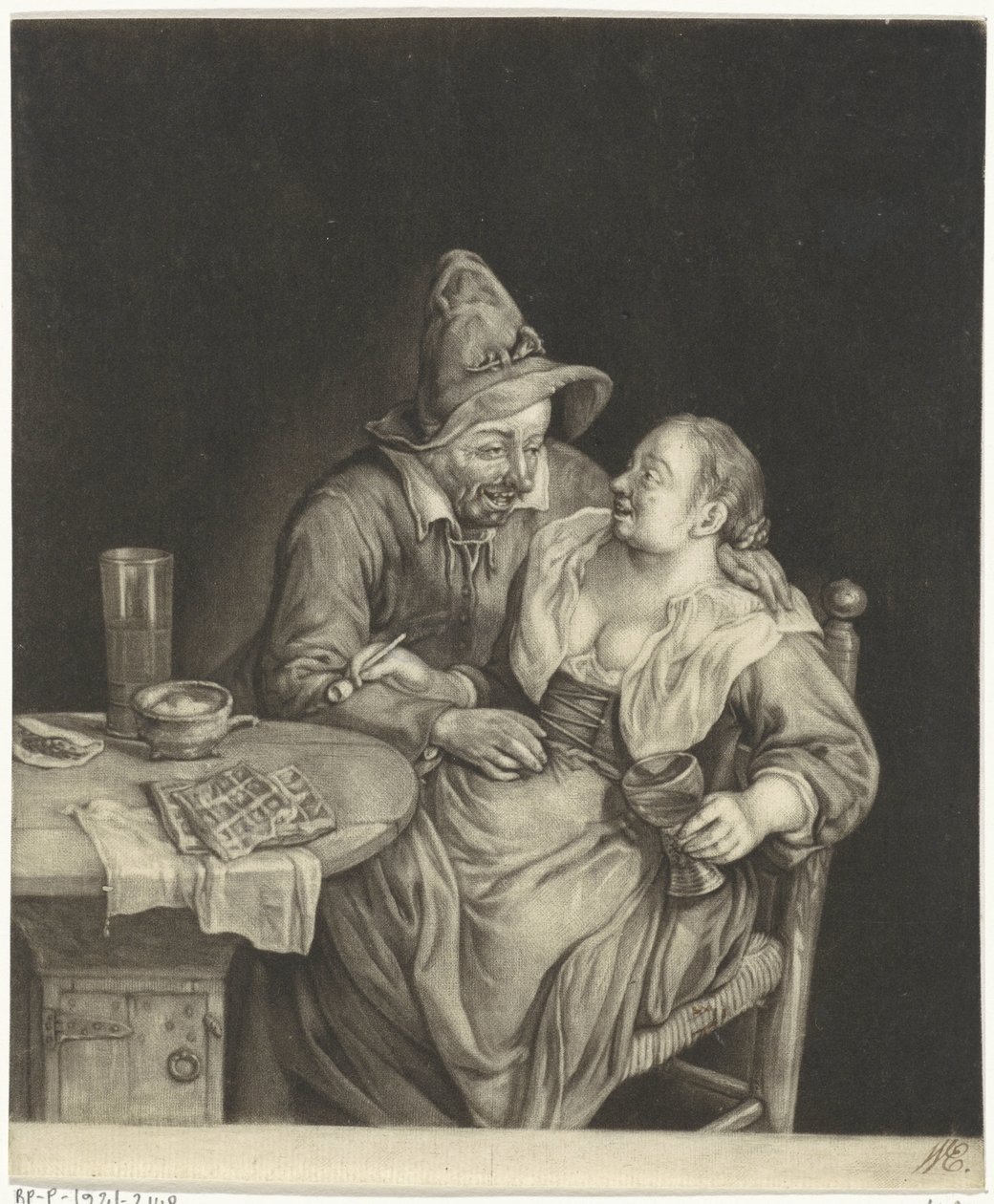 Couple amoureux - Cornelis Dusart