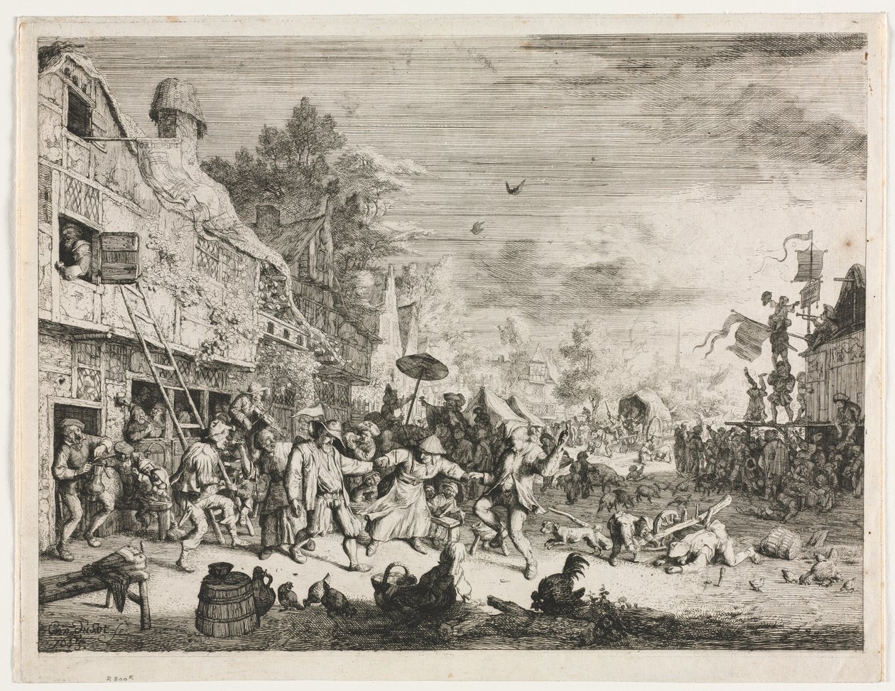 Fête de village - Cornelis Dusart