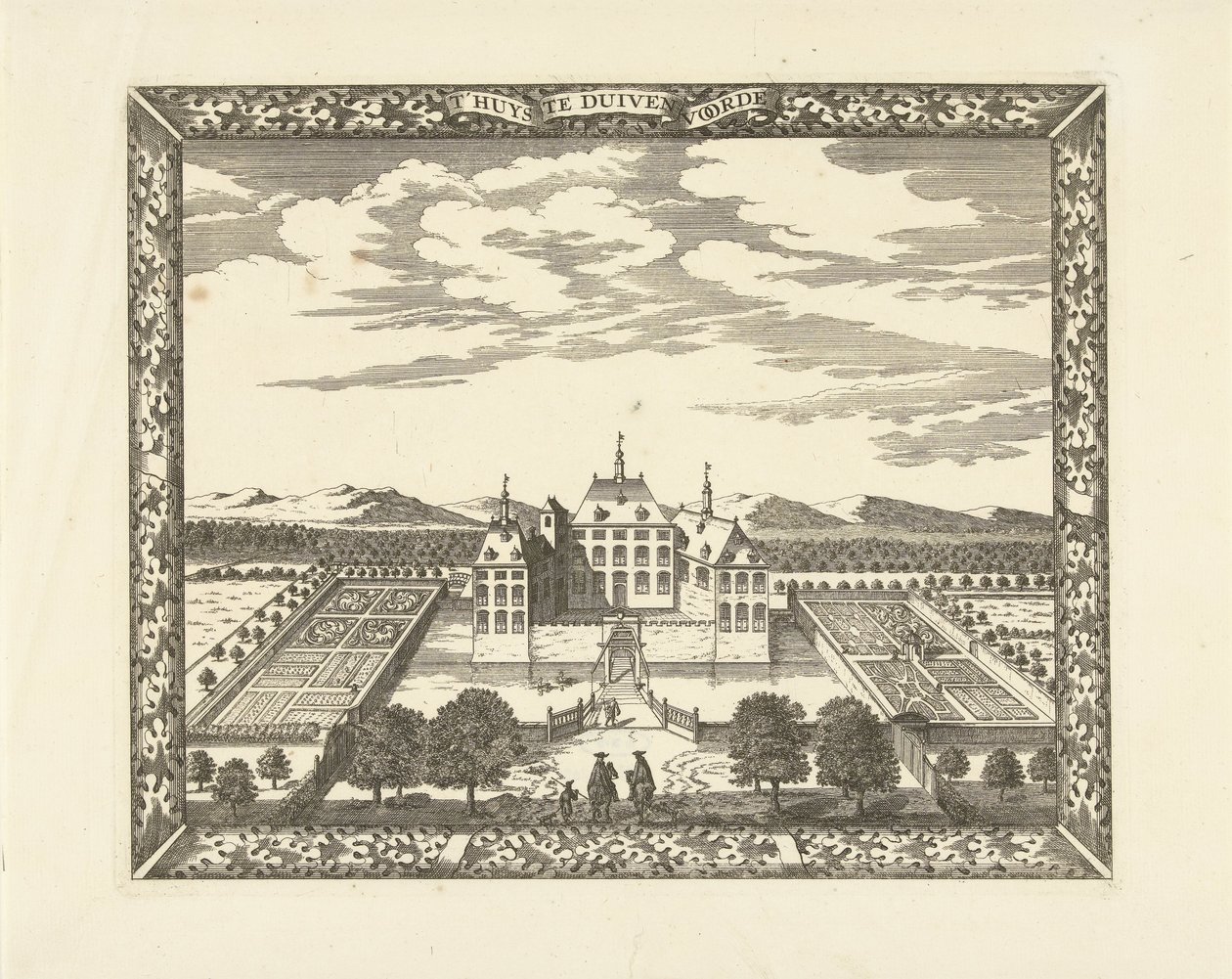 Vue du château Duivenvoorde à Voorschoten (T