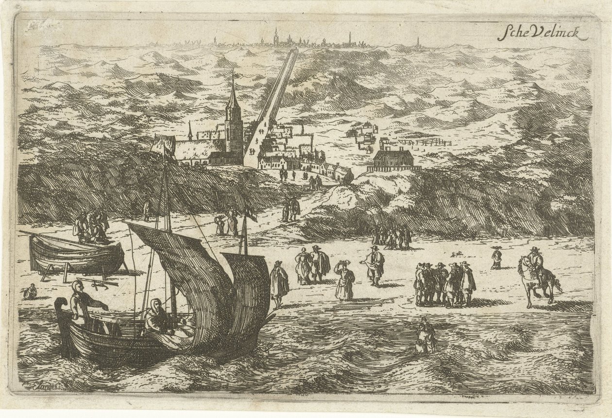 Vue de Scheveningen depuis la mer - Cornelis Elandts