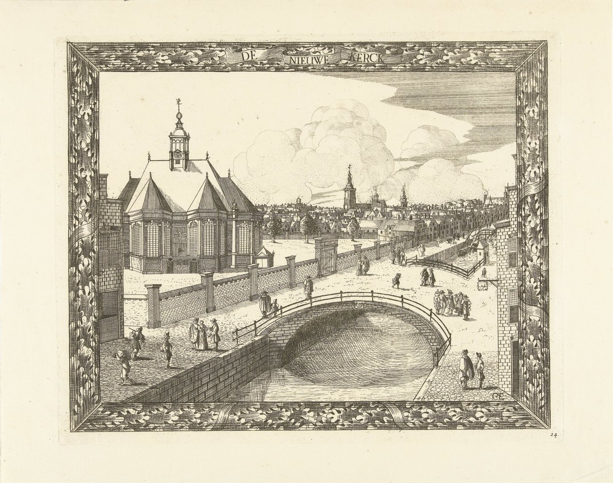Vue de la Nouvelle Église à La Haye - Cornelis Elandts