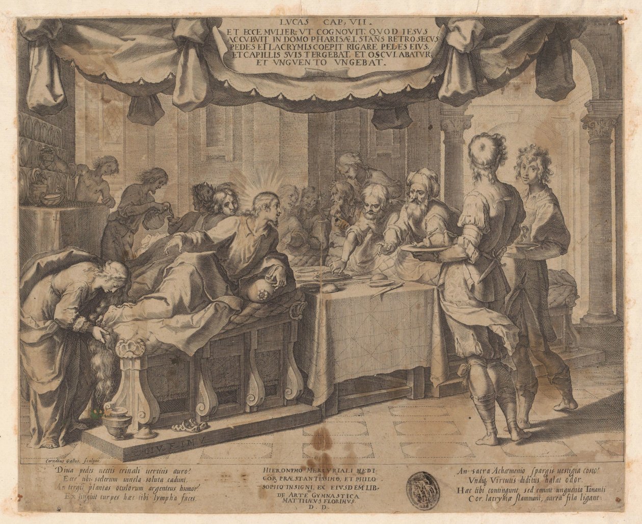 Christ invité chez Simon le Pharisien - Cornelis Galle (I)