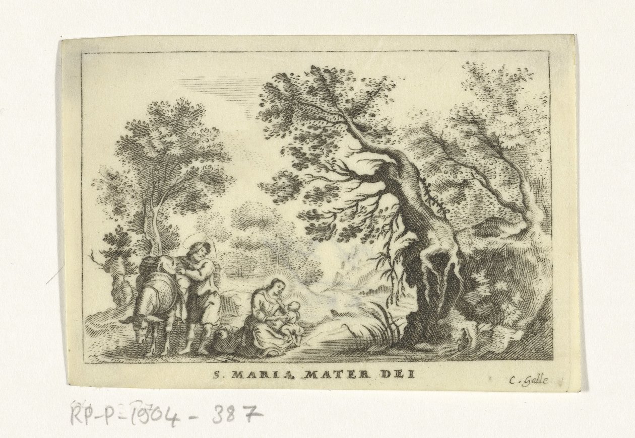 Repos pendant la fuite en Égypte - Cornelis Galle (II)