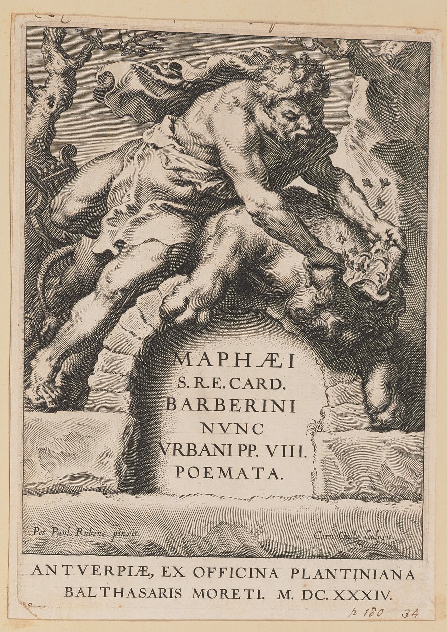 Page de Titre pour Maffeo Barbarini, Poemata - Cornelis Galle I after Sir Peter Paul Rubens