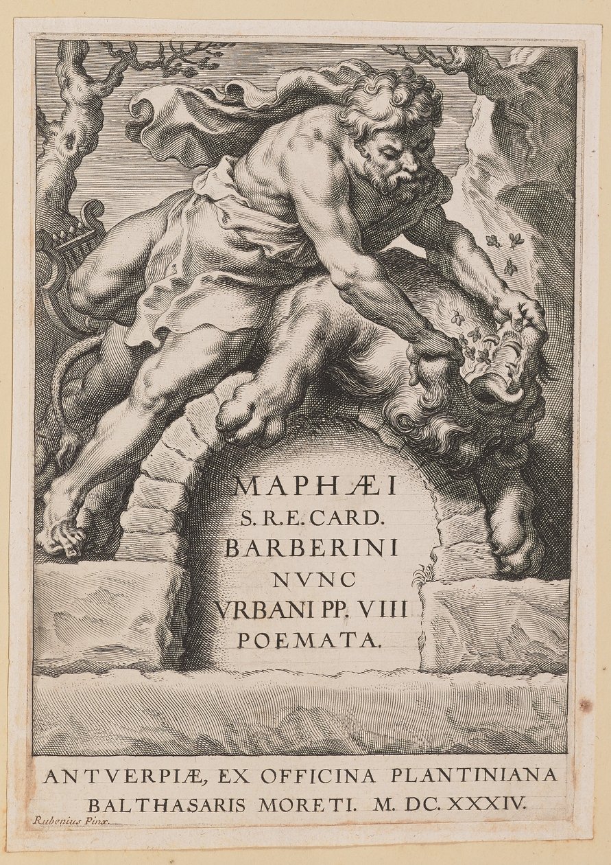 Page de Titre pour Maffeo Barbarini, Poemata - Cornelis Galle I after Sir Peter Paul Rubens