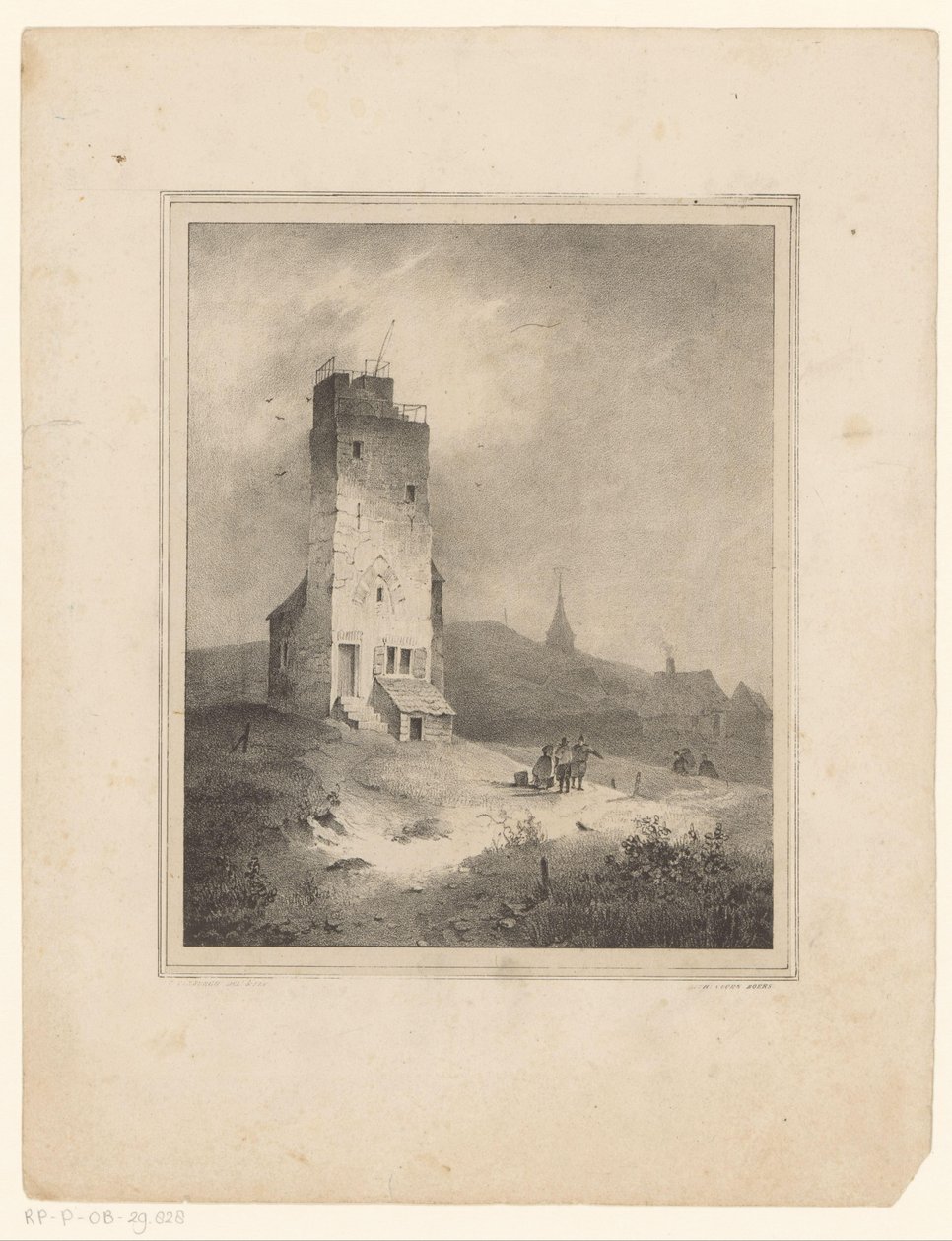 Tour dans un paysage de dunes - Cornelis Gerrit Verburgh