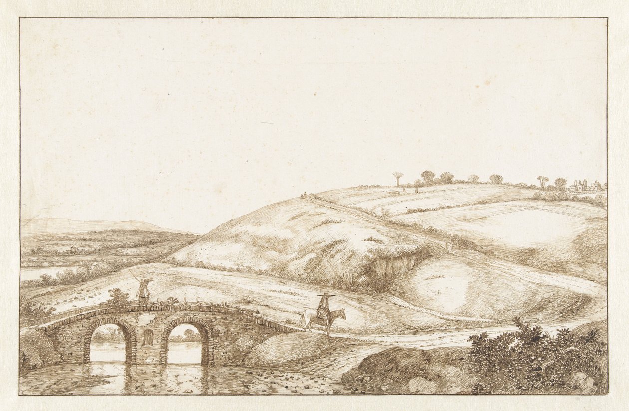 Paysage vallonné avec pont en pierre - Hendrick Cornelisz. Vroom