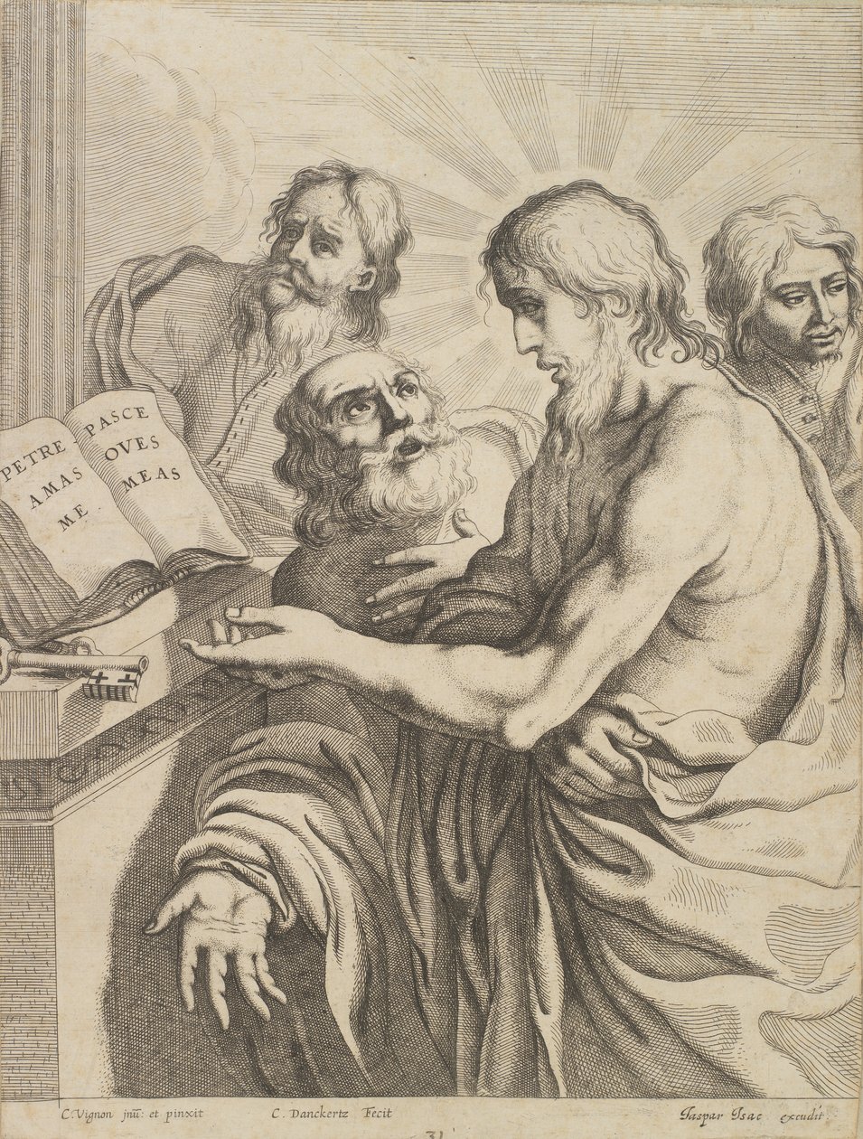 Le Christ présente les clés à Pierre - Cornelis I Danckerts