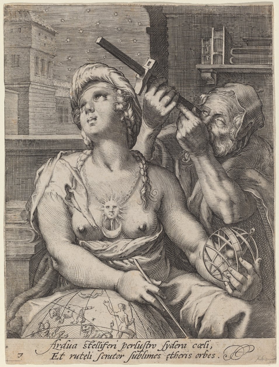 Astronomie - Cornelis Jacobsz Drebbel, after Hendrik Goltzius