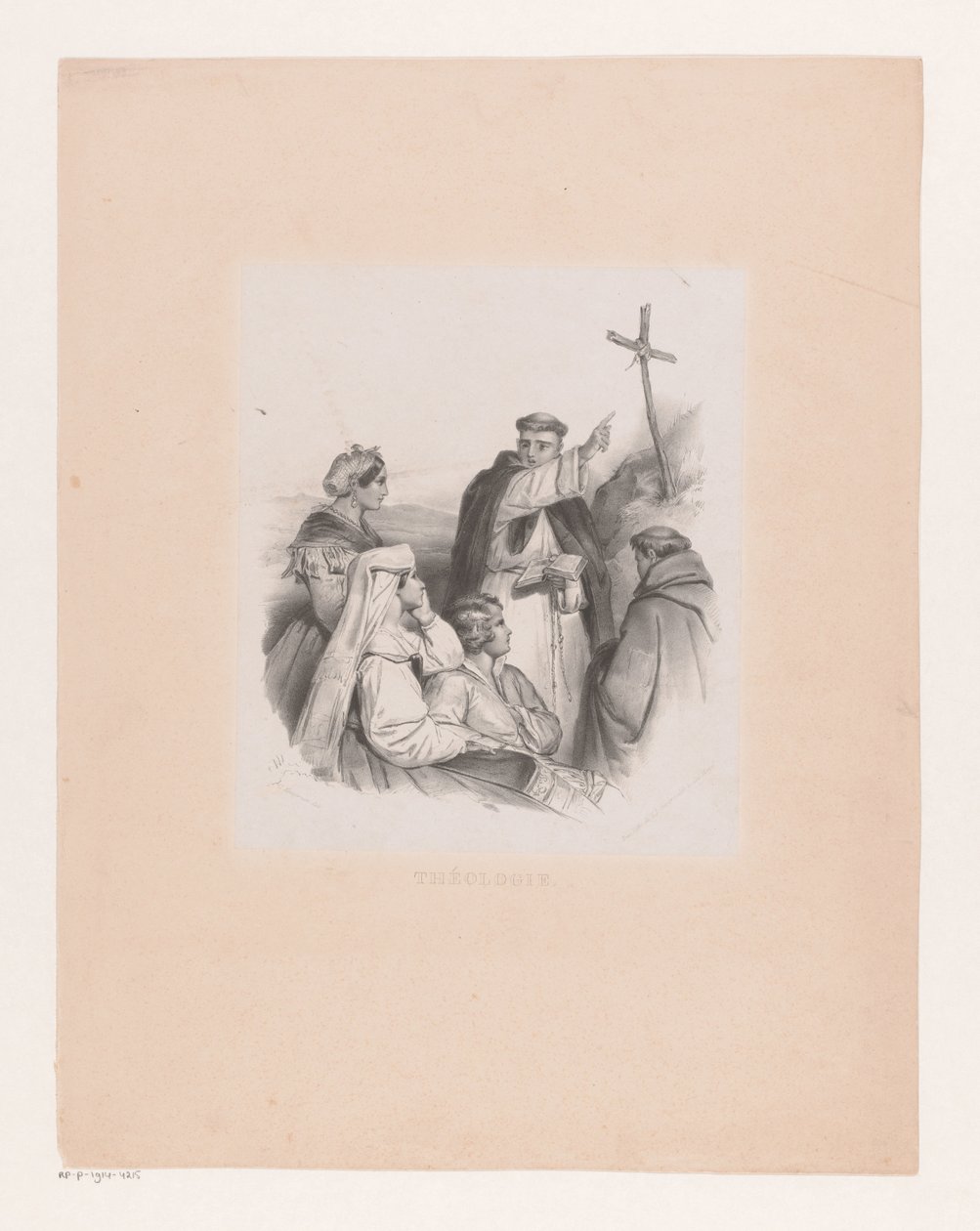 Compagnie et moines près d