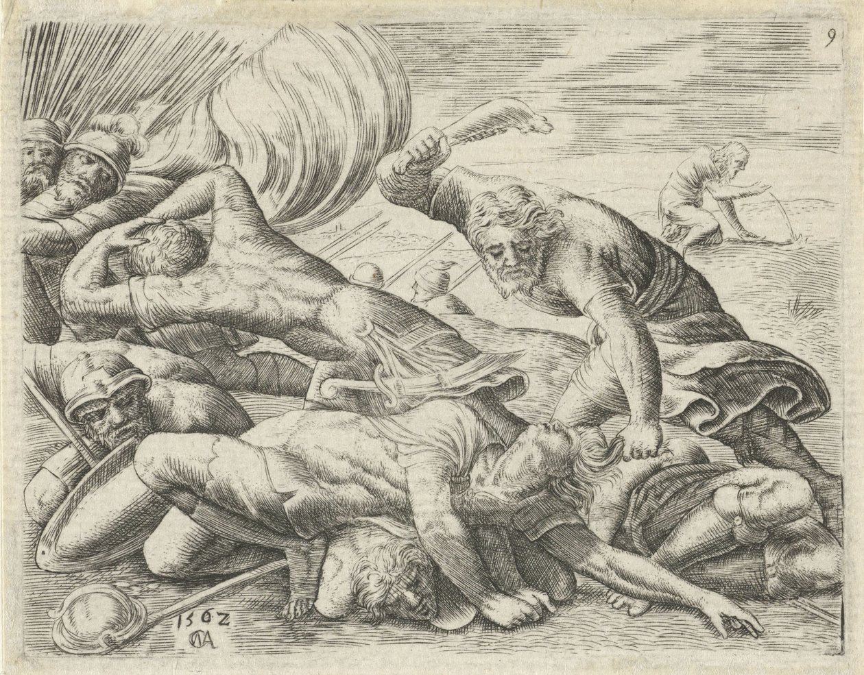 Samson bat les Philistins avec une mâchoire d