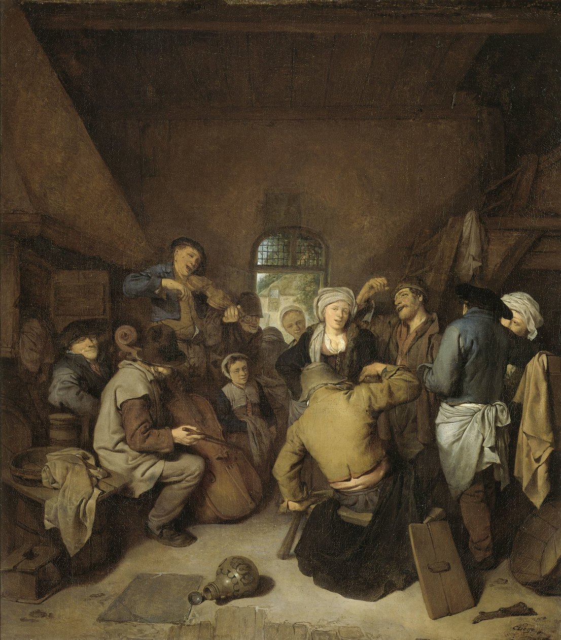 Paysans faisant de la musique et dansant - Cornelis Pietersz. Bega