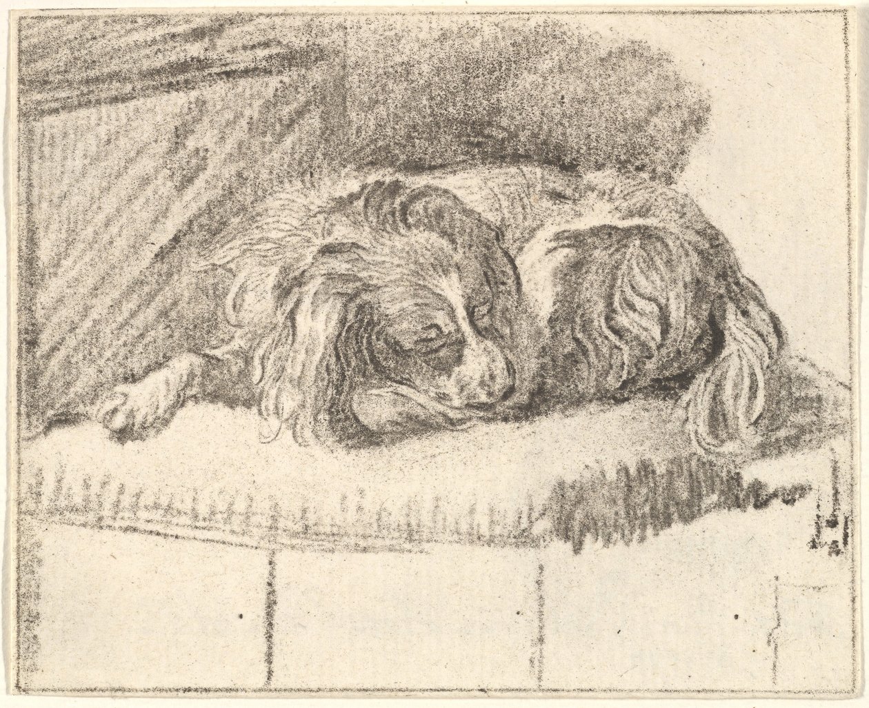 Chien endormi, 1777 - Cornelis Ploos van Amstel