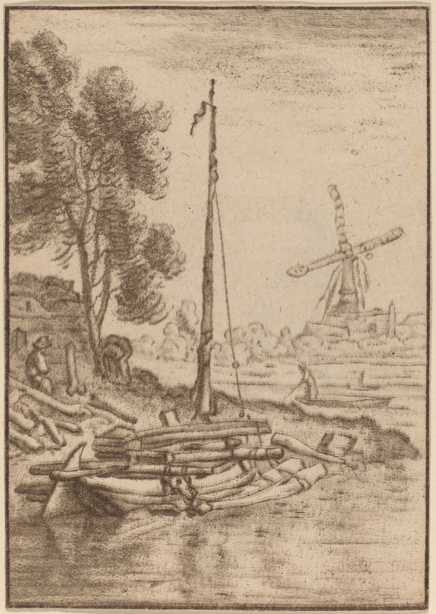Rivière sinueuse, 1761, publié 1765. - Cornelis Ploos van Amstel