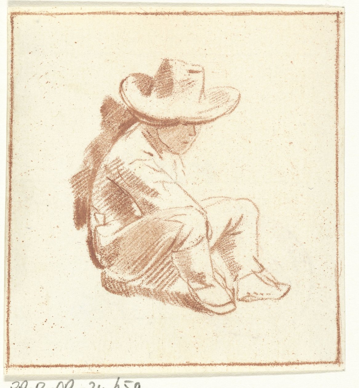 Garçon assis - Cornelis Ploos van Amstel