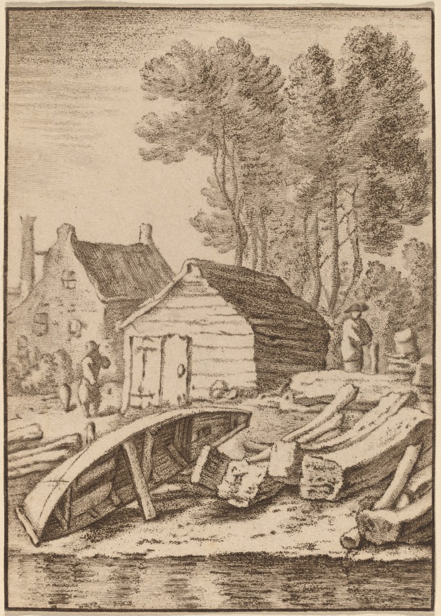 Chantier Naval - Cornelis Ploos van Amstel after Herman Saftleven