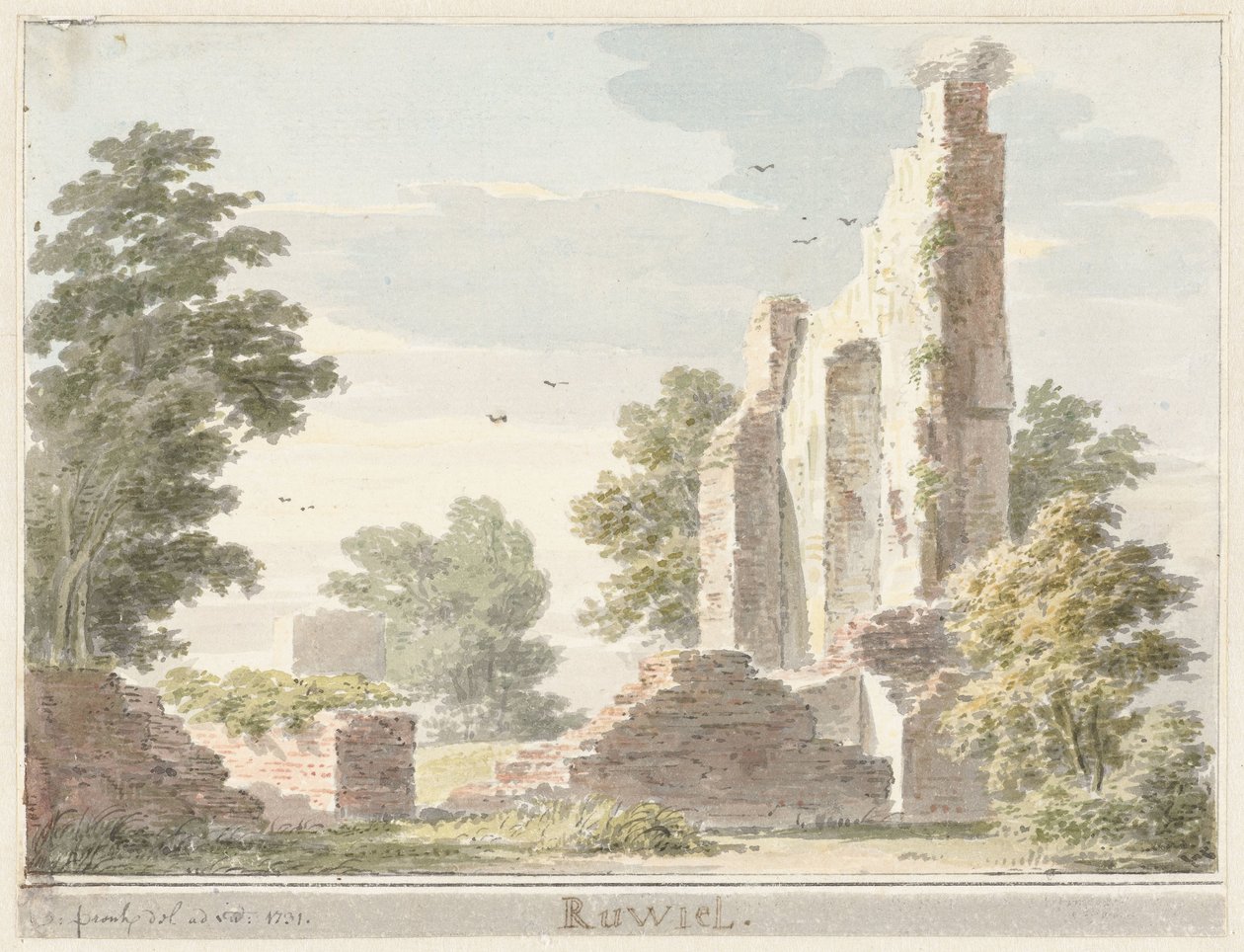 Ruines du château Ruwiel - Cornelis Pronk