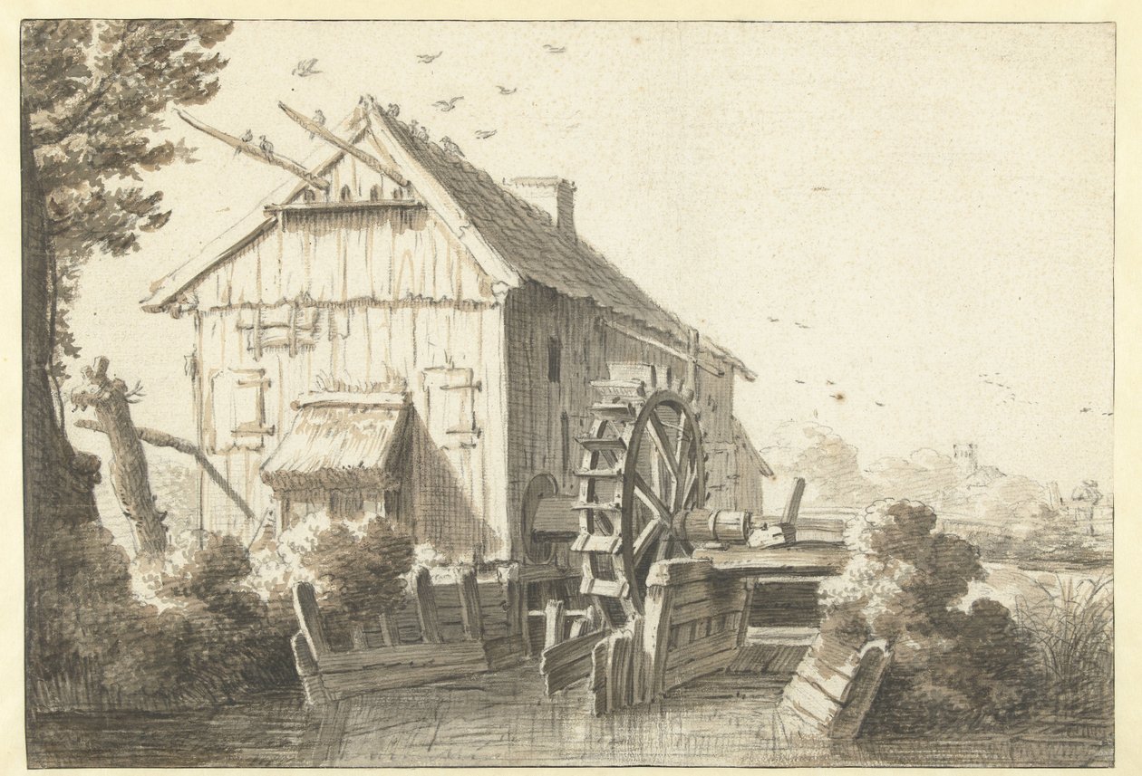 Moulin à eau - Cornelis Saftleven (attributed to)