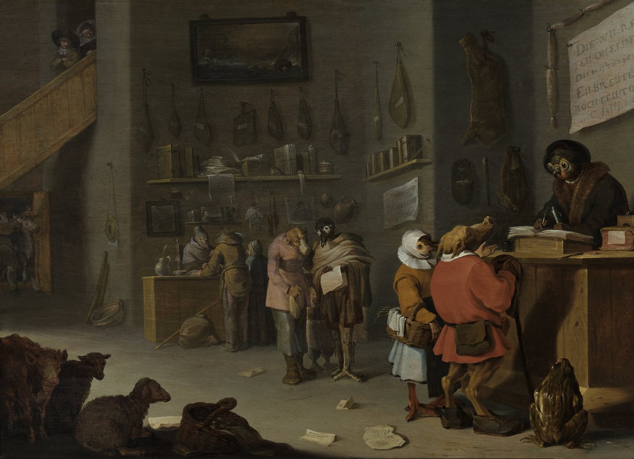 Satire sur les paysans procéduriers - Cornelis Saftleven