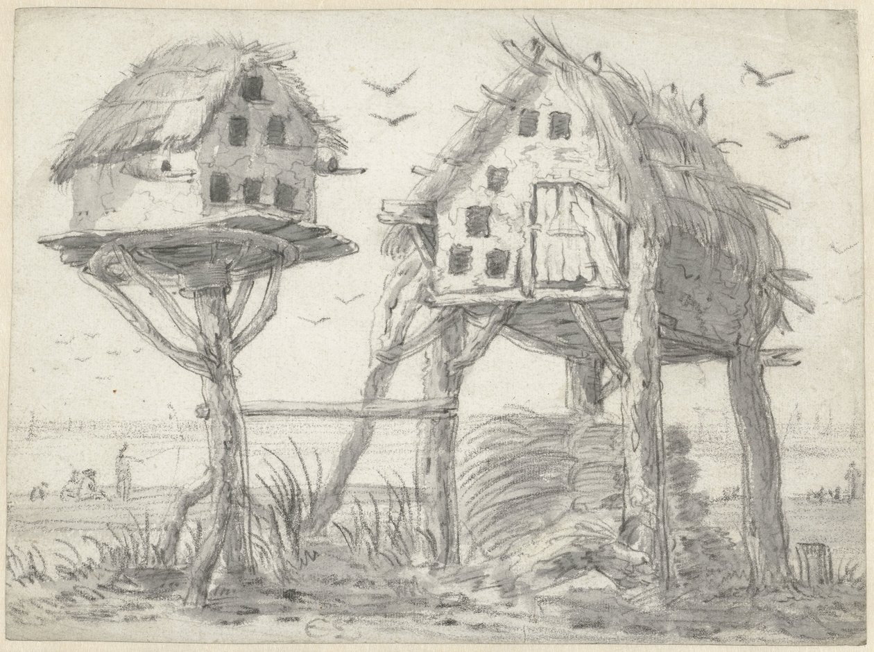 Deux pigeonniers - Cornelis Saftleven