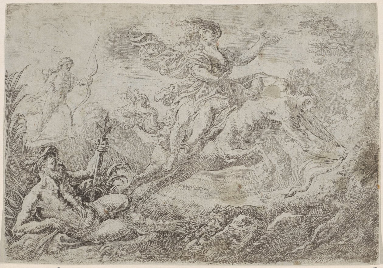 Nessus frappé par la flèche empoisonnée d