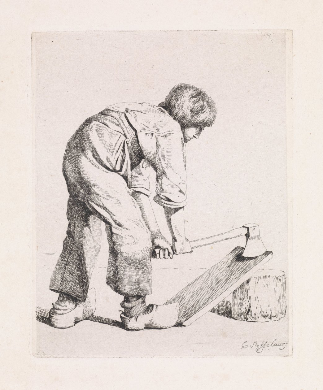 Le fendeur de bois - Cornelis Steffelaar