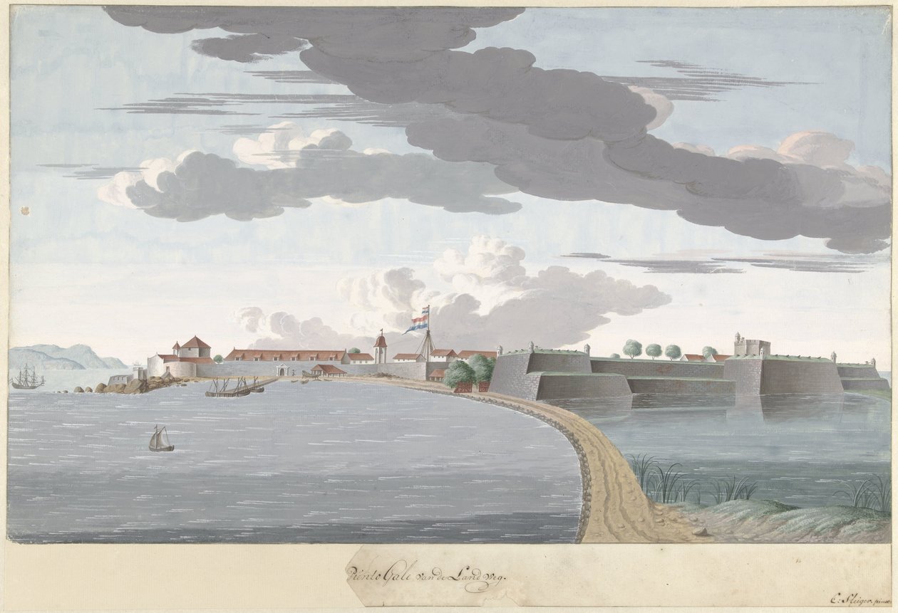 Fort Galle à Ceylan, vu du côté terrestre - Cornelis Steiger