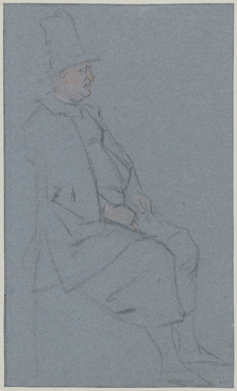 Quaker assis, profil vers la droite - Cornelis Troost