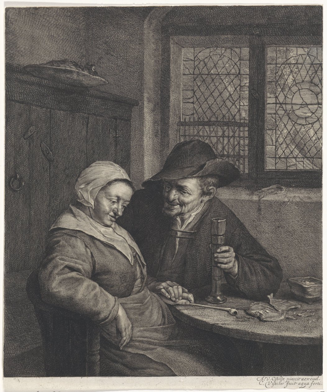 Vieux couple - Cornelis Visscher (II)