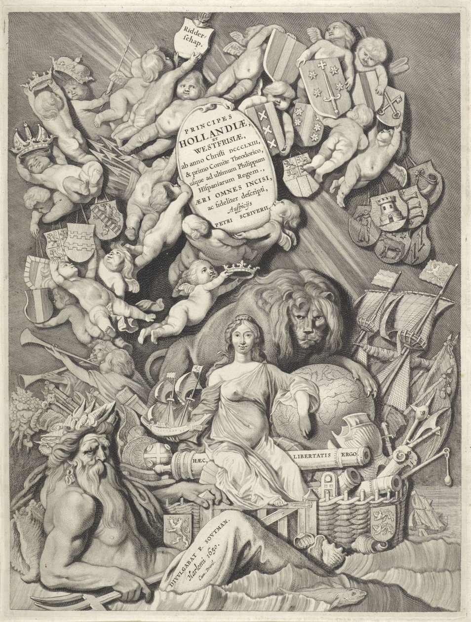 Titre pour une série de comtes et comtesses de Hollande, Zélande et Frise occidentale - Cornelis Visscher (II)