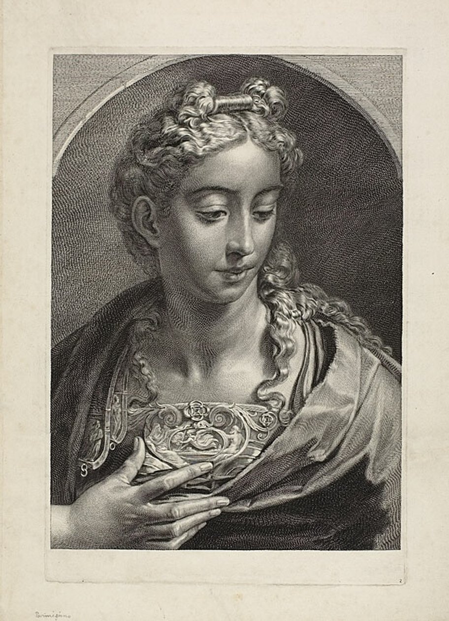 Athéna, du Cabinet Reynst ; Variarum imaginum a celeberrimis artificibus pictarum Caelaturae (Cabinet Reynst : Gravures de diverses images peintes par des artistes célèbres) - Cornelis Visscher