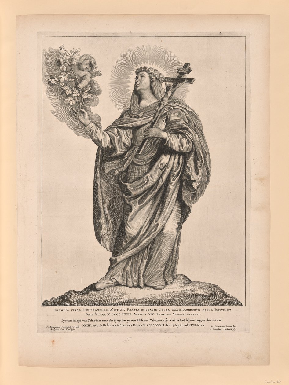 Sainte Liduina, de Saints des Pays-Bas du Nord et du Sud - Cornelis Visscher