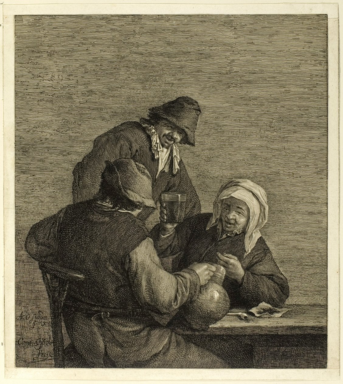 Les Buveurs - Cornelis Visscher