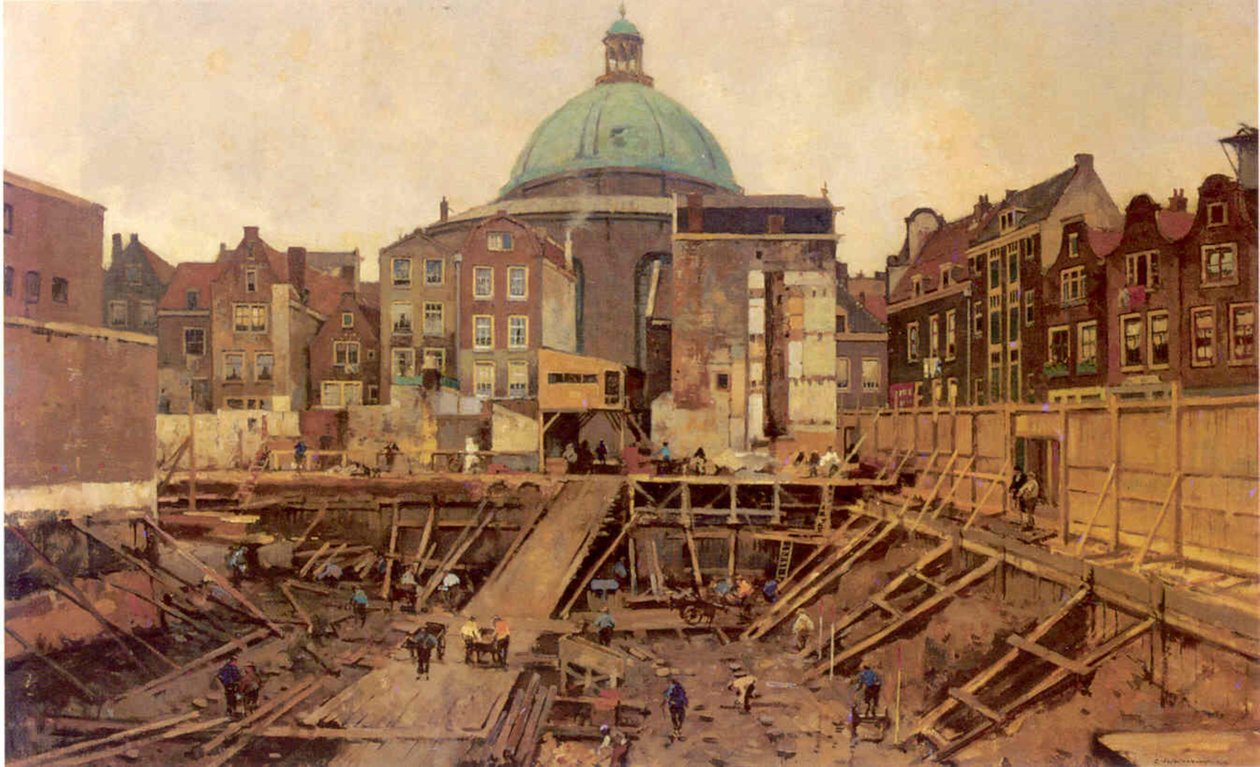 Chantier près du Hekelveld, avec l