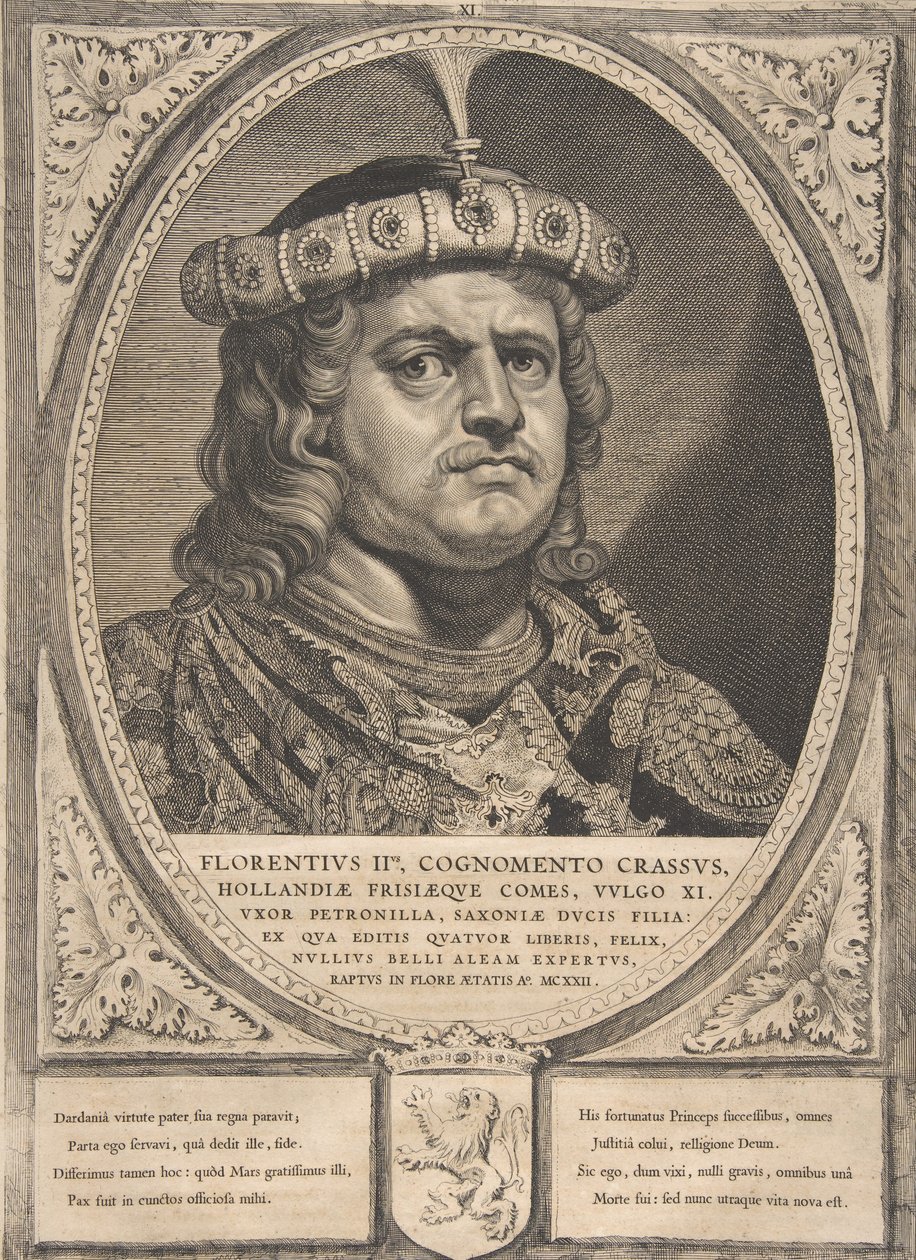 Floris II de la série Comtes et Comtesses de Hollande, Zélande et Frise-Occidentale, 1650 - Cornelis de Visscher