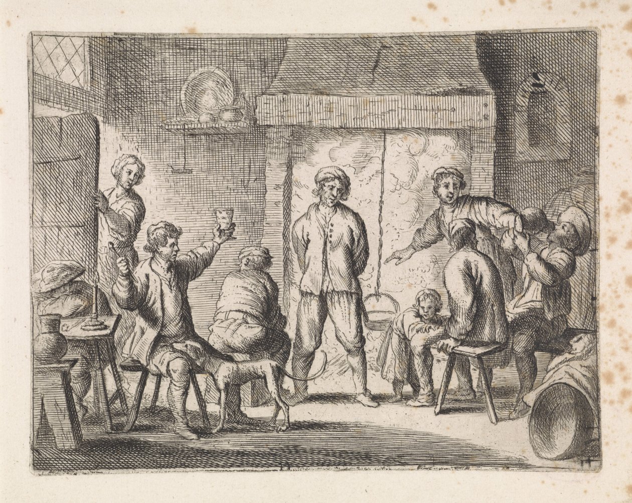 Paysans dans une auberge (Scènes de genre) - Cornelis de Wael