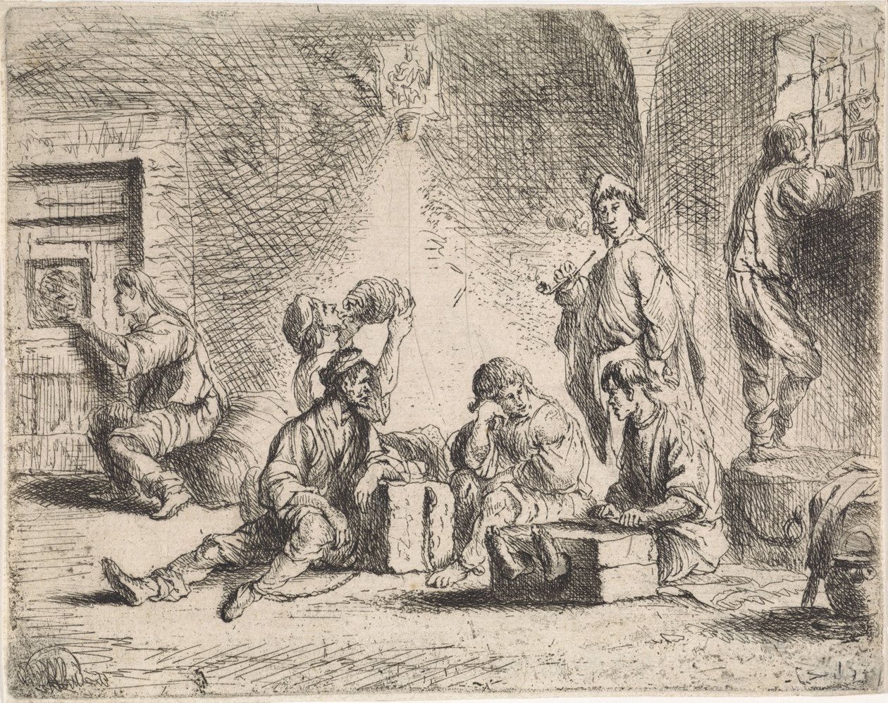 Prisonniers dans un cachot - Cornelis de Wael