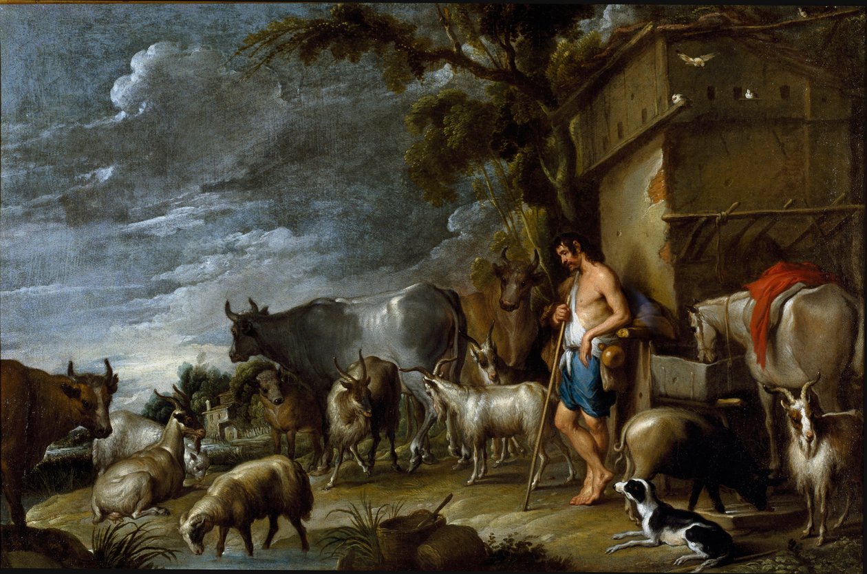 Histoire du fils prodigue : la garde des porcs - Cornelis de Wael