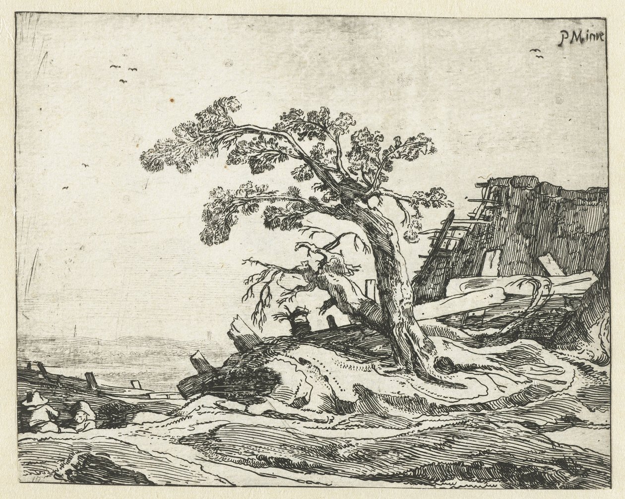 Paysage avec arbre - Cornelis van Kittensteyn (attributed to)
