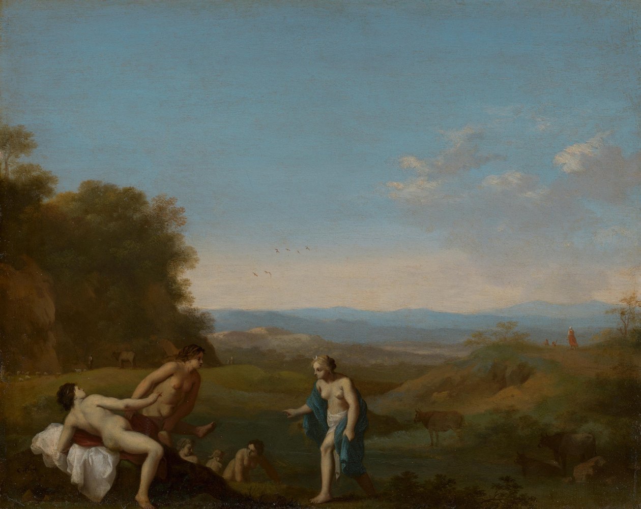 Diana entdeckt den Fehltritt der Callisto - Cornelis van Poelenburch
