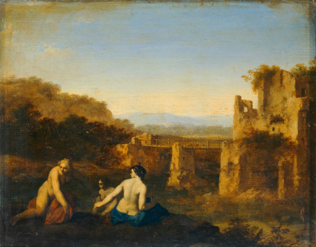 Baigneuses près de ruines antiques ... - Cornelis van Poelenburgh or Poelenburch