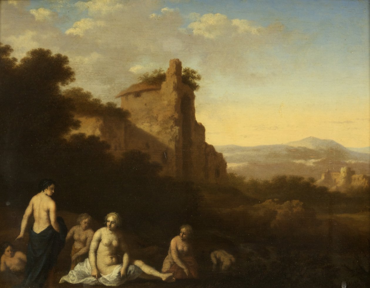 Nymphes se baignant - Cornelis van Poelenburgh or Poelenburch