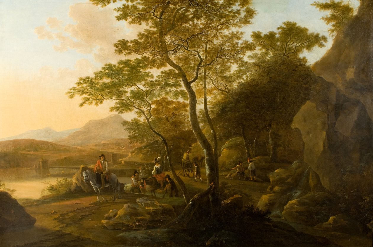 Paysage avec figures, vers 1655-1710 - Cornelis van Swanenburgh